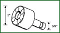 One Piece Magnetic Cup Head Chuck
